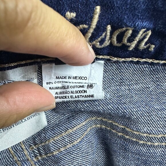 Harley Davidson Jeans Womens 8 Western Biker Moto Y2K Grunge Rockabilly Denim - Picture 12 of 12